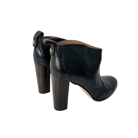 Louise Et Cie Womens SZ 8.5M High Heeled Black Leather Ankle Booties - Picture 3 of 16